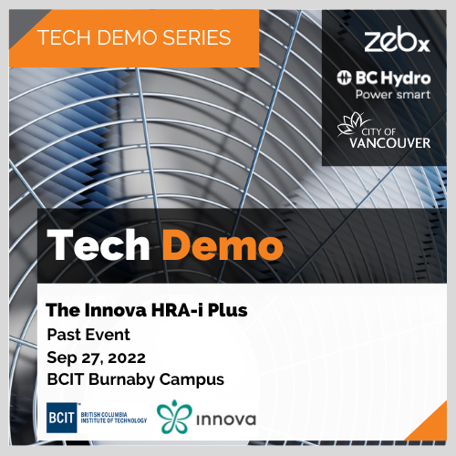 ZEBx & BCIT: Tech Demo Series - The Innova HRA-i Plus